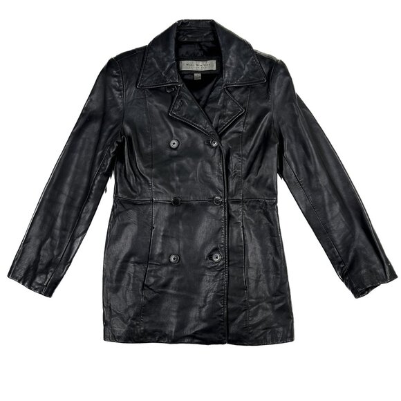 Marc New York Andrew Marc Vintage Soft Leather Double-Breasted Jacket Size S - Picture 4 of 11
